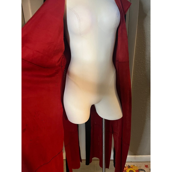 nwt womens faux suede trench black jacket by adore large - Picture 11 of 16